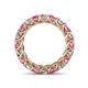 4 - Lucida 4.10 ctw (3.80 mm) Round Pink Sapphire and Natural Diamond Eternity Band 