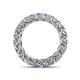 4 - Lucida 3.80 ctw (3.80 mm) Round Aquamarine and Natural Diamond Eternity Band 