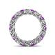 4 - Lucida 3.80 ctw (3.80 mm) Round Amethyst and Natural Diamond Eternity Band 