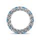 4 - Lucida 3.80 ctw (3.80 mm) Round Blue Topaz and Natural Diamond Eternity Band 