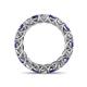 4 - Lucida 3.80 ctw (3.80 mm) Round Iolite and Natural Diamond Eternity Band 
