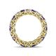 4 - Lucida 3.80 ctw (3.80 mm) Round Iolite and Natural Diamond Eternity Band 