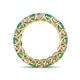 4 - Lucida 3.80 ctw (3.80 mm) Round Emerald and Natural Diamond Eternity Band 