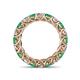 4 - Lucida 3.80 ctw (3.80 mm) Round Emerald and Natural Diamond Eternity Band 