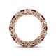 4 - Lucida 4.10 ctw (3.80 mm) Round Ruby and Natural Diamond Eternity Band 