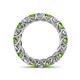 4 - Lucida 4.31 ctw (3.80 mm) Round Peridot and Natural Diamond Eternity Band 