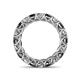 4 - Lucida 4.10 ctw (3.80 mm) Round Black Diamond and Natural Diamond Eternity Band 