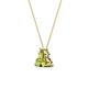 3 - Emma 0.35 ctw (3.00 mm) Round Peridot Three Stone Pendant 