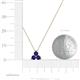 5 - Emma 0.32 ctw (3.00 mm) Round Blue Sapphire Three Stone Pendant 