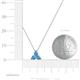 5 - Emma 0.27 ctw (3.00 mm) Round Blue Topaz Three Stone Pendant 