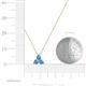 5 - Emma 0.27 ctw (3.00 mm) Round Blue Topaz Three Stone Pendant 