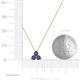 5 - Emma 0.24 ctw (3.00 mm) Round Iolite Three Stone Pendant 