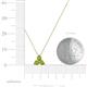 5 - Emma 0.35 ctw (3.00 mm) Round Peridot Three Stone Pendant 