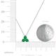 5 - Emma 0.24 ctw (3.00 mm) Round Emerald Three Stone Pendant 