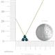 5 - Emma 0.30 ctw (3.00 mm) Round Blue Diamond Three Stone Pendant 