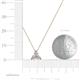 5 - Emma 0.30 ctw (3.00 mm) Round Natural Diamond Three Stone Pendant 