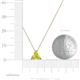 5 - Emma 0.30 ctw (3.00 mm) Round Yellow Diamond Three Stone Pendant 