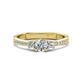 1 - Aniyah 0.71 ctw (5.00 mm) Classic Three Stone Round Lab Grown Diamond Engagement Ring 