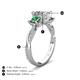 4 - Michele 2.30 ctw (6.50 mm) GIA Certified 3 Stone Princess Cut Natural Diamond (SI/G) and Lab Created Alexandrite Twisted Vine Engagement Ring 