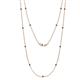 1 - Lien (13 Stn/1.9mm) Blue Sapphire on Cable Necklace 