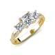 3 - Michele 2.58 ctw (6.50 mm) IGI Certified 3 Stone Princess Cut Lab Grown Diamond (VS1/F) Twisted Vine Engagement Ring 