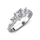 3 - Michele 2.58 ctw (6.50 mm) IGI Certified 3 Stone Princess Cut Lab Grown Diamond (VS1/F) Twisted Vine Engagement Ring 