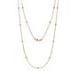 1 - Lien (13 Stn/1.9mm) Citrine on Cable Necklace 