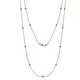 1 - Lien (13 Stn/1.9mm) London Blue Topaz on Cable Necklace 