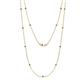 1 - Lien (13 Stn/1.9mm) Blue Diamond on Cable Necklace 