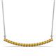 1 - Nancy 2.00 mm Round Citrine Curved Bar Pendant Necklace 
