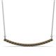 1 - Nancy 2.00 mm Round Smoky Quartz Curved Bar Pendant Necklace 