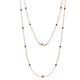 1 - Lien (13 Stn/2.3mm) Blue Sapphire on Cable Necklace 