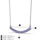3 - Nancy 2.00 mm Round Tanzanite Curved Bar Pendant Necklace 
