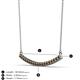 3 - Nancy 2.00 mm Round Smoky Quartz Curved Bar Pendant Necklace 