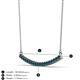 3 - Nancy 2.00 mm Round Blue Diamond Curved Bar Pendant Necklace 