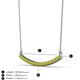 3 - Nancy 2.00 mm Round Yellow Diamond Curved Bar Pendant Necklace 