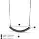 3 - Nancy 2.00 mm Round Black Diamond Curved Bar Pendant Necklace 