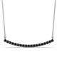 1 - Nancy 2.40 mm Round Black Diamond Curved Bar Pendant Necklace 