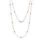 1 - Lien (13 Stn/2.3mm) Blue Topaz on Cable Necklace 