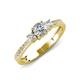 4 - Aniyah 0.71 ctw (5.00 mm) Classic Three Stone Round Lab Grown Diamond Engagement Ring 