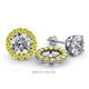 1 - Serena 0.84 ctw (2.00 mm) Round Yellow Sapphire Jackets Earrings 