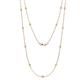 1 - Lien (13 Stn/2.3mm) Yellow Sapphire on Cable Necklace 