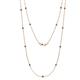 1 - Lien (13 Stn/2.3mm) London Blue Topaz on Cable Necklace 
