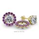 1 - Serena 0.62 ctw (2.00 mm) Round Amethyst Jackets Earrings 
