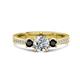 1 - Aniyah 1.36 ctw GIA Certified Classic Three Stone Round Natural Diamond (SI/H) and Black Diamond Engagement Ring 