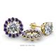 1 - Serena 0.62 ctw (2.00 mm) Round Iolite Jackets Earrings 