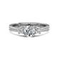 1 - Aniyah 1.34 ctw GIA Certified Classic Three Stone Round Natural Diamond (SI/H) and Lab Grown Diamond Engagement Ring 