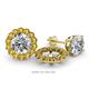 1 - Serena 0.62 ctw (2.00 mm) Round Citrine Jackets Earrings 
