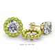 1 - Serena 1.03 ctw (2.00 mm) Round Peridot Jackets Earrings 