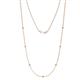 1 - Salina (7 Stn/1.9mm) Citrine and Diamond on Cable Necklace 